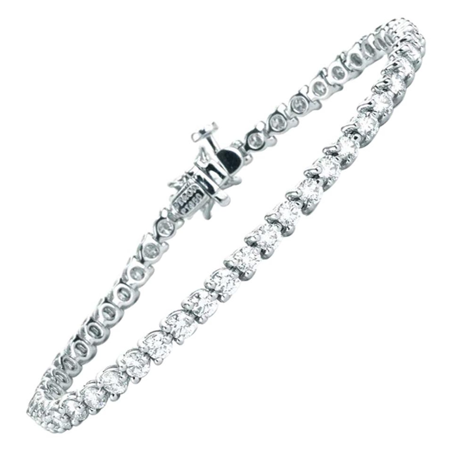 Tiffany And Co Victoria Collection Tennis Bracelet Platinum 4 49 Carat For Sale At 1stdibs
