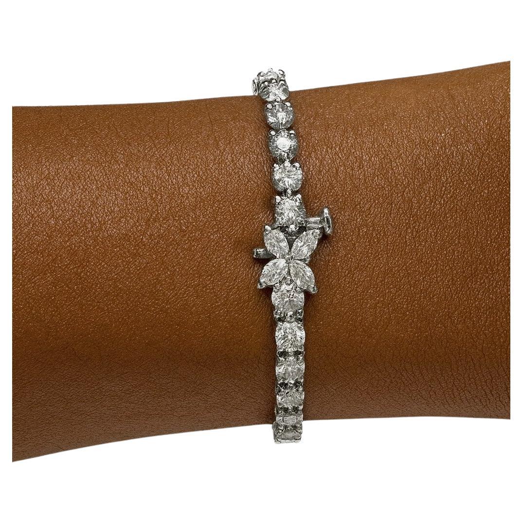 Tiffany & Co. Pulsera de tenis Victoria Custom de platino con línea de diamantes de 11,65 quilates en venta