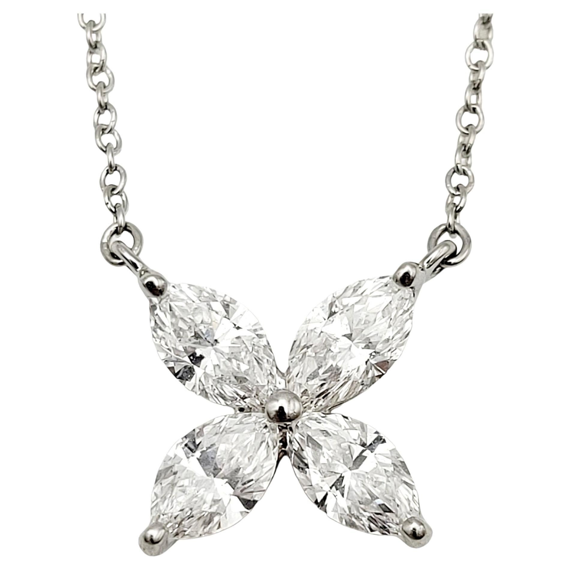 Tiffany & Co. Victoria Diamond .92 Carats Large Pendant Necklace in Platinum For Sale