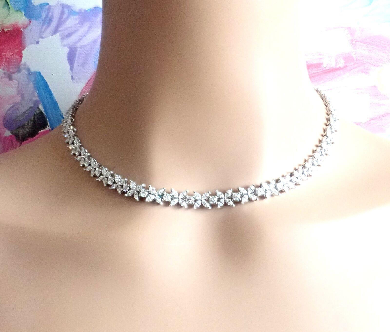 Tiffany & Co Victoria Diamond Alternating Graduated Platinum Necklace 4