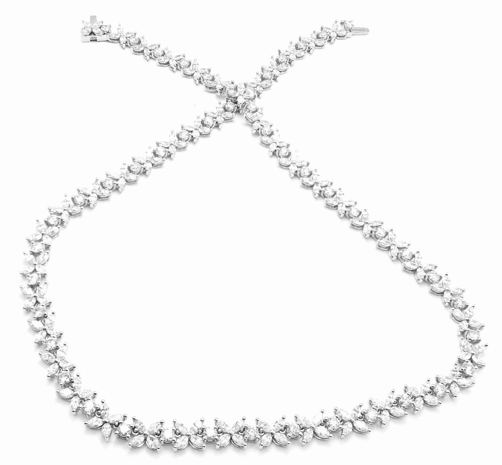 Tiffany & Co Victoria Diamond Alternating Graduated Platinum Necklace 3