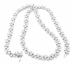 Tiffany & Co Victoria Diamond Alternating Graduated Platinum Necklace