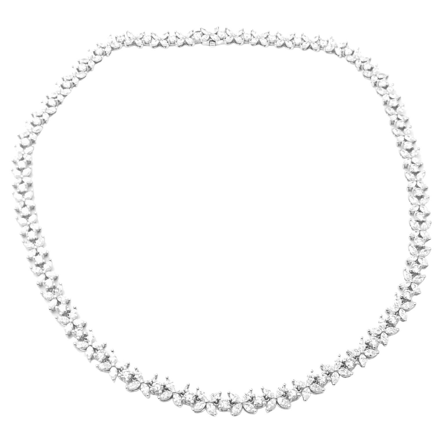 Tiffany & Co Victoria Diamond Alternating Graduated Platinum Necklace