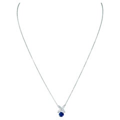 Tiffany & Co. Victoria Diamond And Sapphire Platinum Pendant