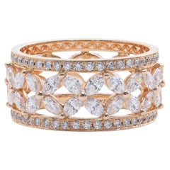 Tiffany & Co. Fascia di diamanti Victoria in oro rosa 18 carati, diamanti rotondi e marquise