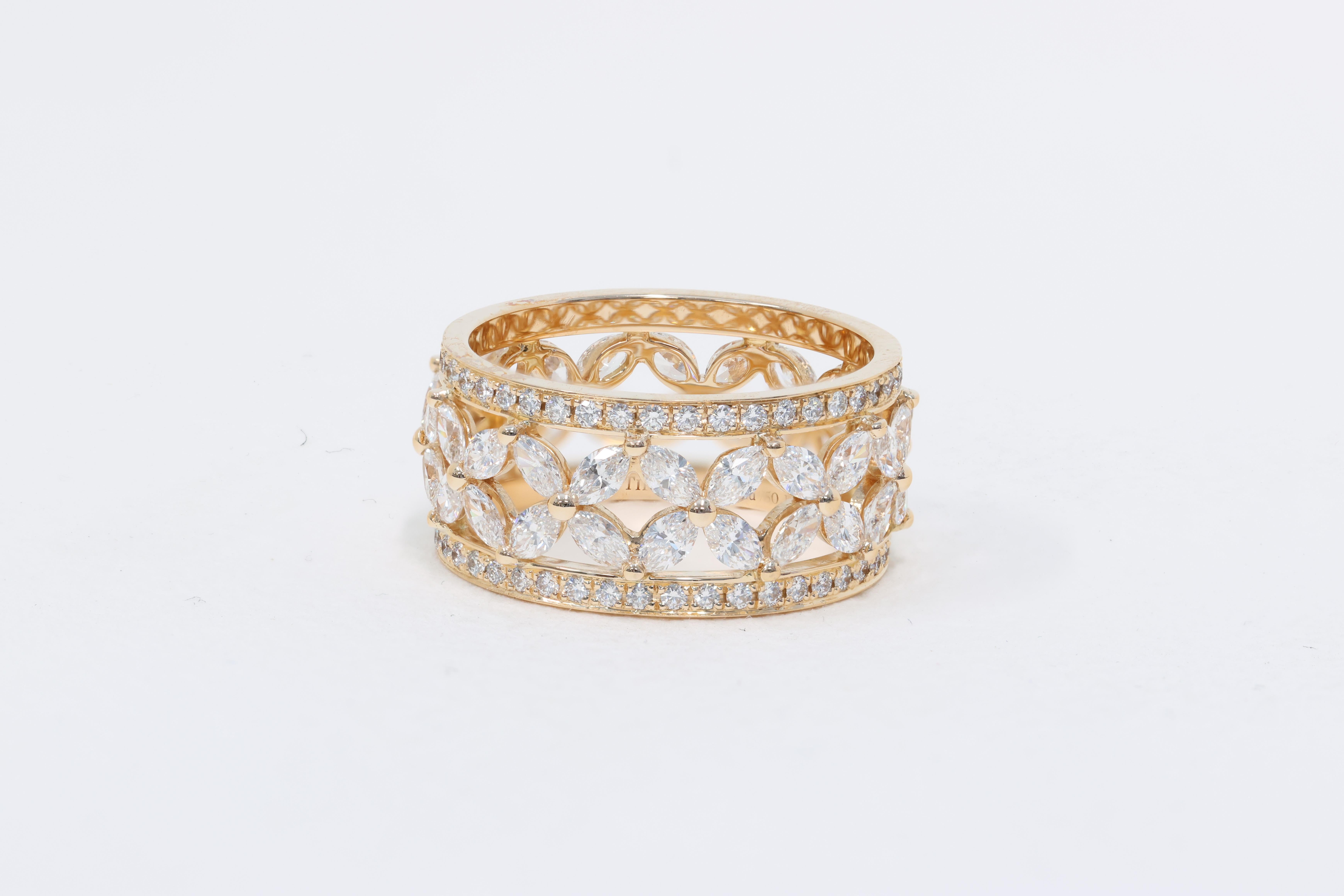 Taille Marquise Tiffany & Co. Bague Victoria en or rose 18 carats et diamants 2,73 carats en vente