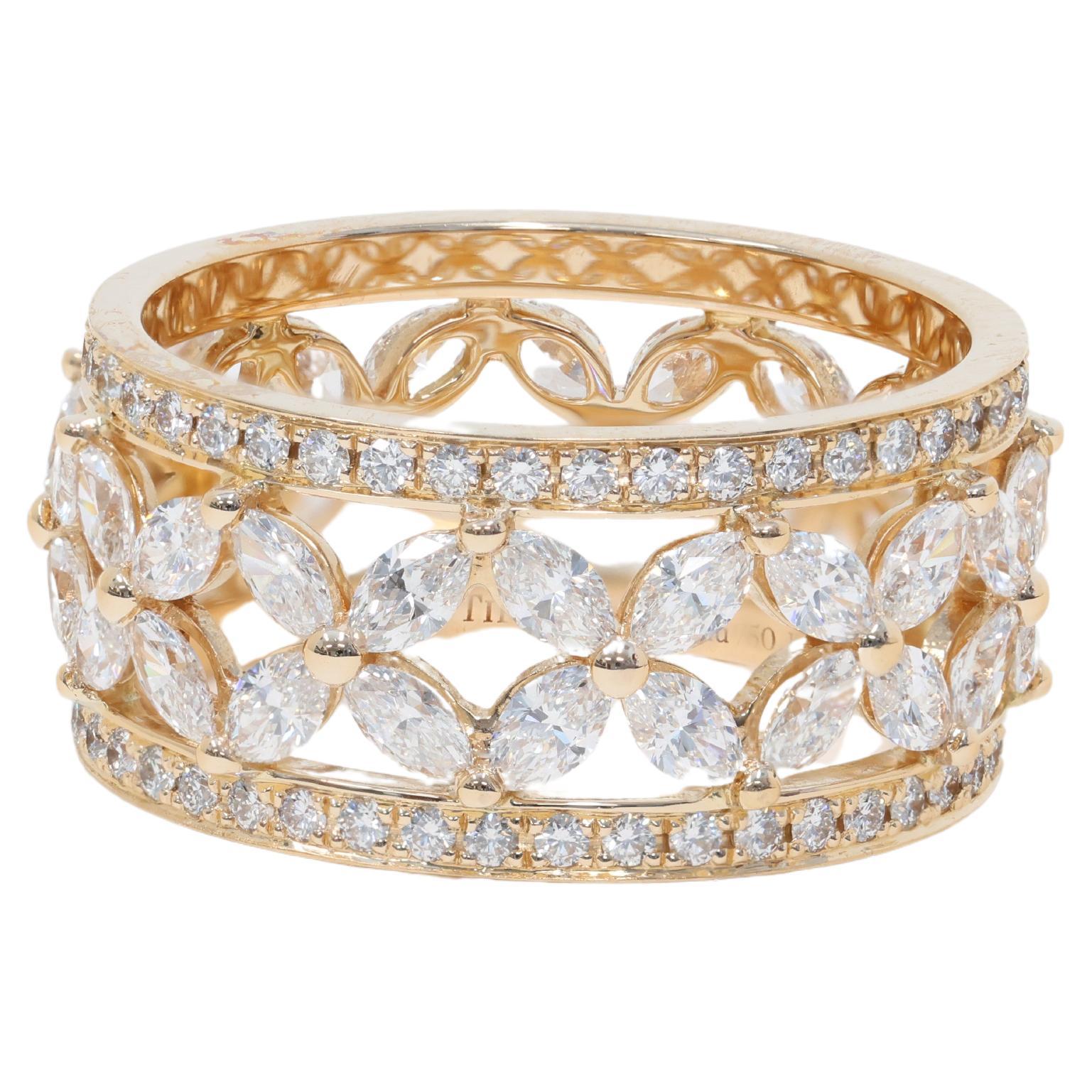 Tiffany & Co. Bague Victoria en or rose 18 carats et diamants 2,73 carats en vente