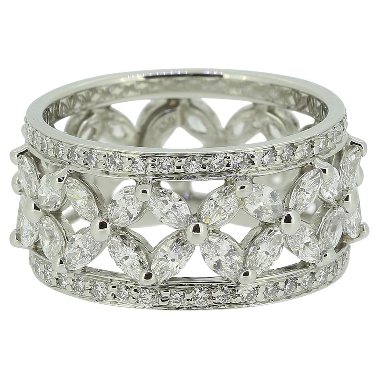 Tiffany & Co. Victoria Diamond Band Ring Size J 1/2 (49.5)