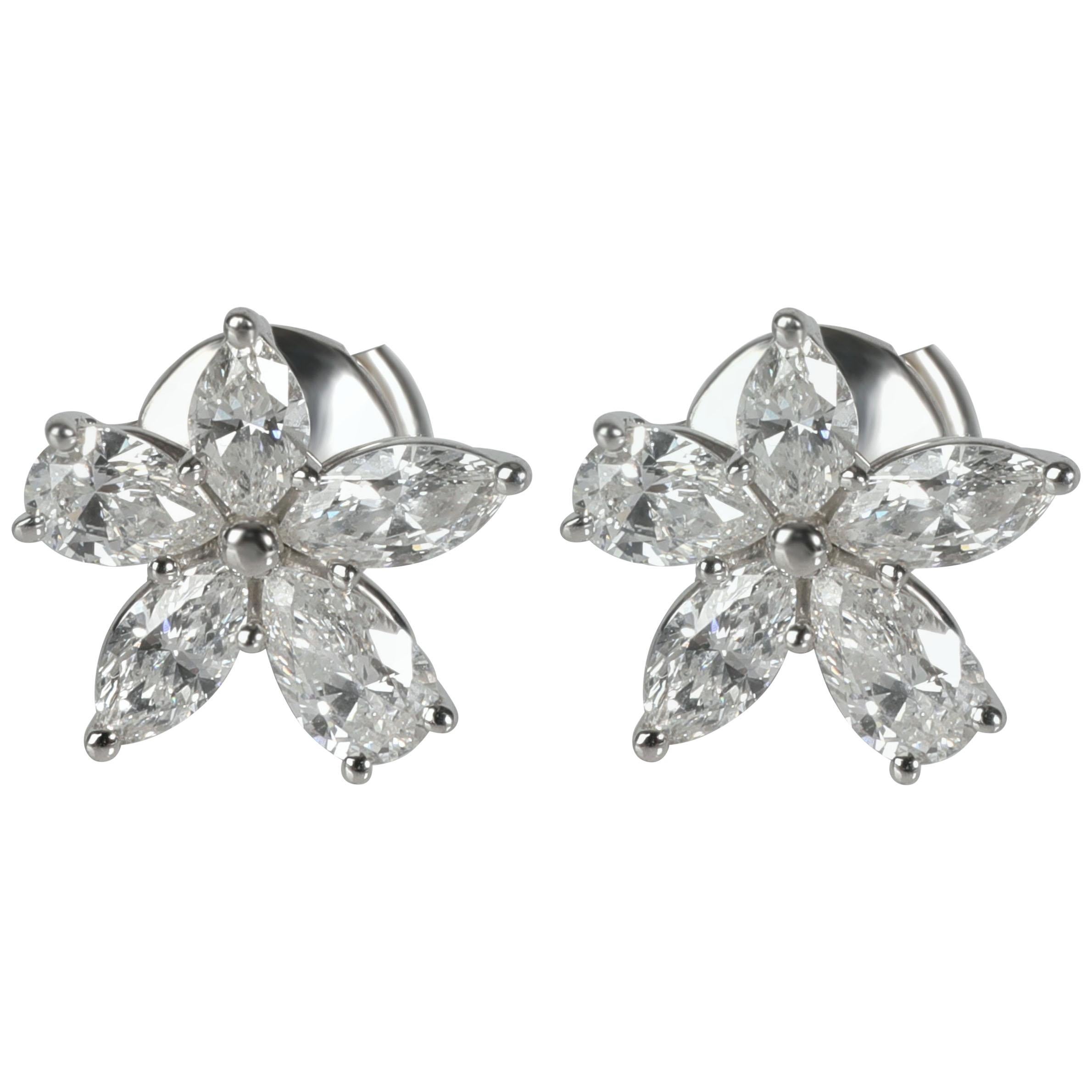 Tiffany & Co. Victoria Diamond Earring in Platinum 1.77 Carat