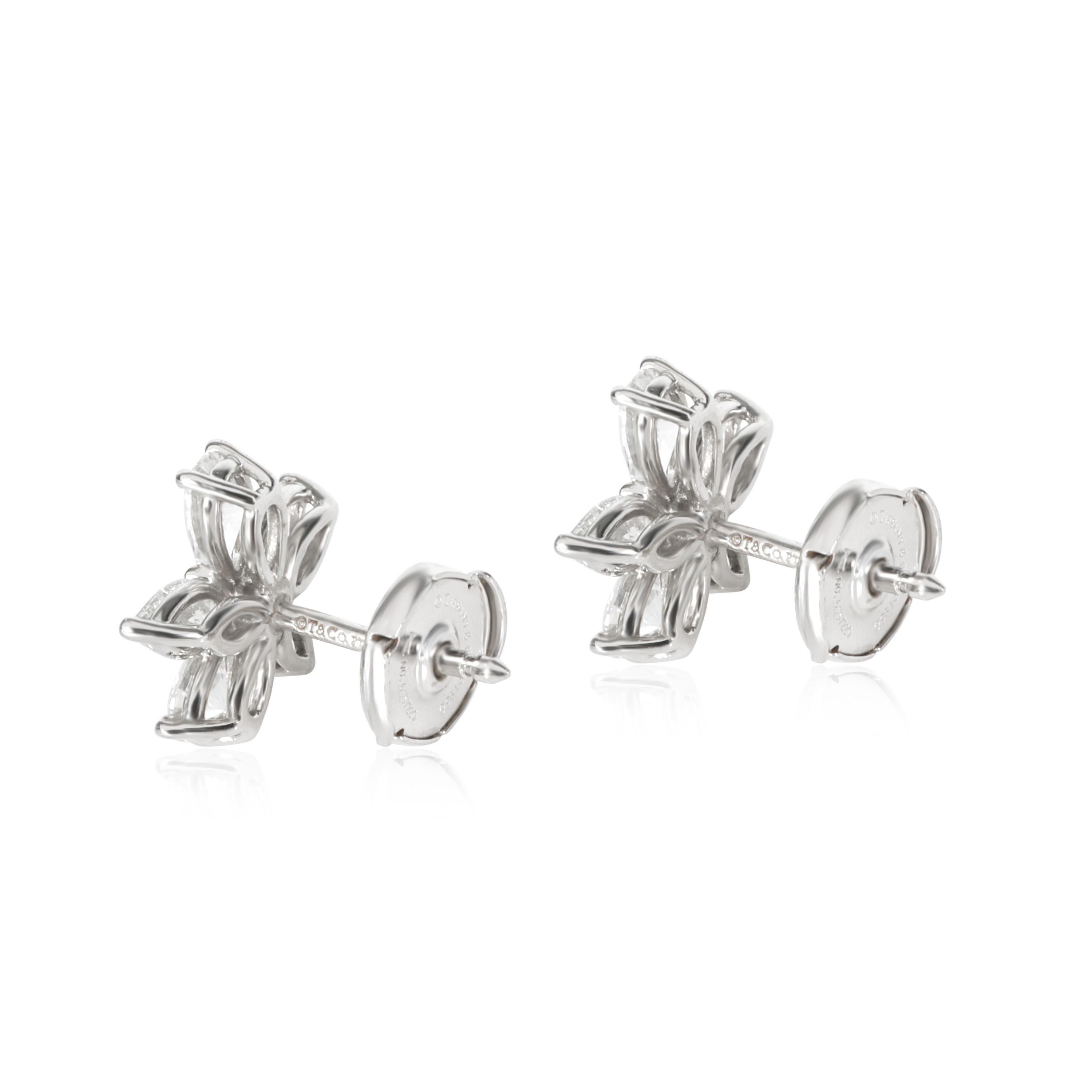 Mixed Cut Tiffany & Co. Victoria Diamond Earring in Platinum 1.77 Carat