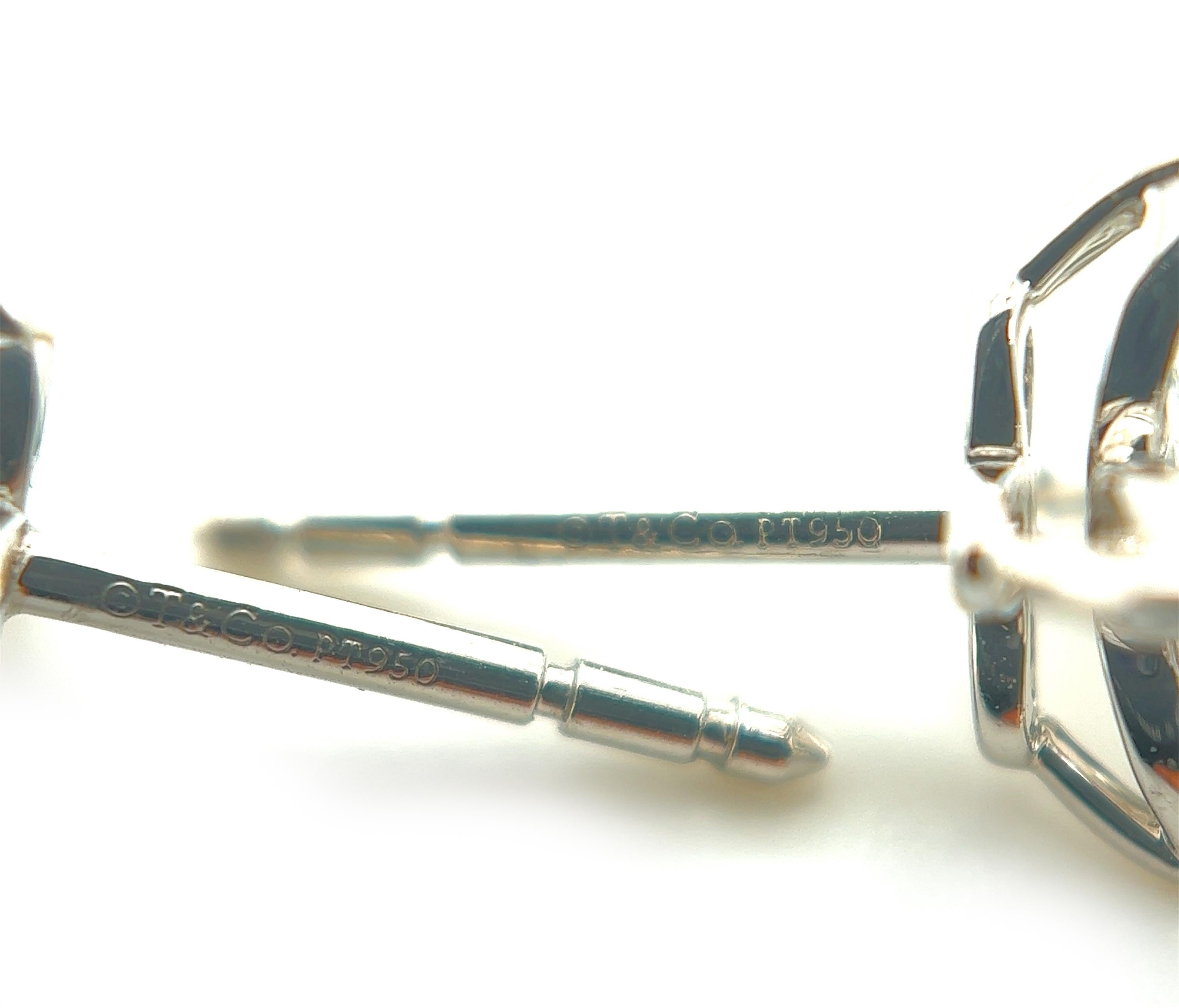 Taille Marquise Tiffany & Co. Boucles d'oreilles en diamant Victoria 0,92ct Platinum Studs en vente