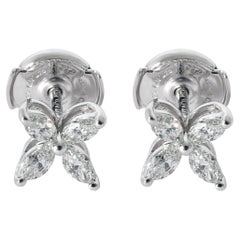 Tiffany & Co. Victoria Diamond Earrings in Platinum 0.64ctw