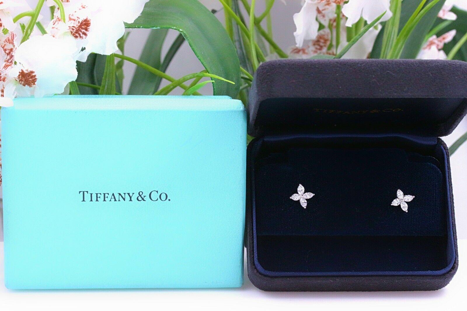 Tiffany & Co. Victoria Diamond Earrings in Platinum 0.64 Carat 3