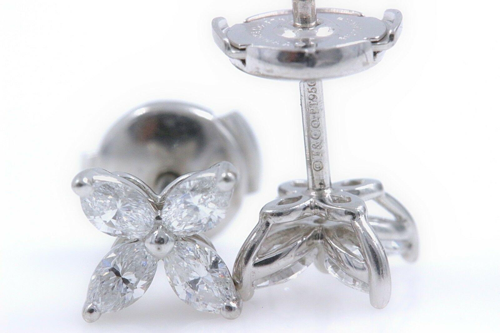 Tiffany & Co. Victoria Diamond Earrings in Platinum 0.64 Carat 4