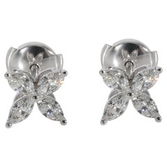 Used Tiffany 
Co. Victoria Diamond Earrings in  Platinum 0.92 CTW