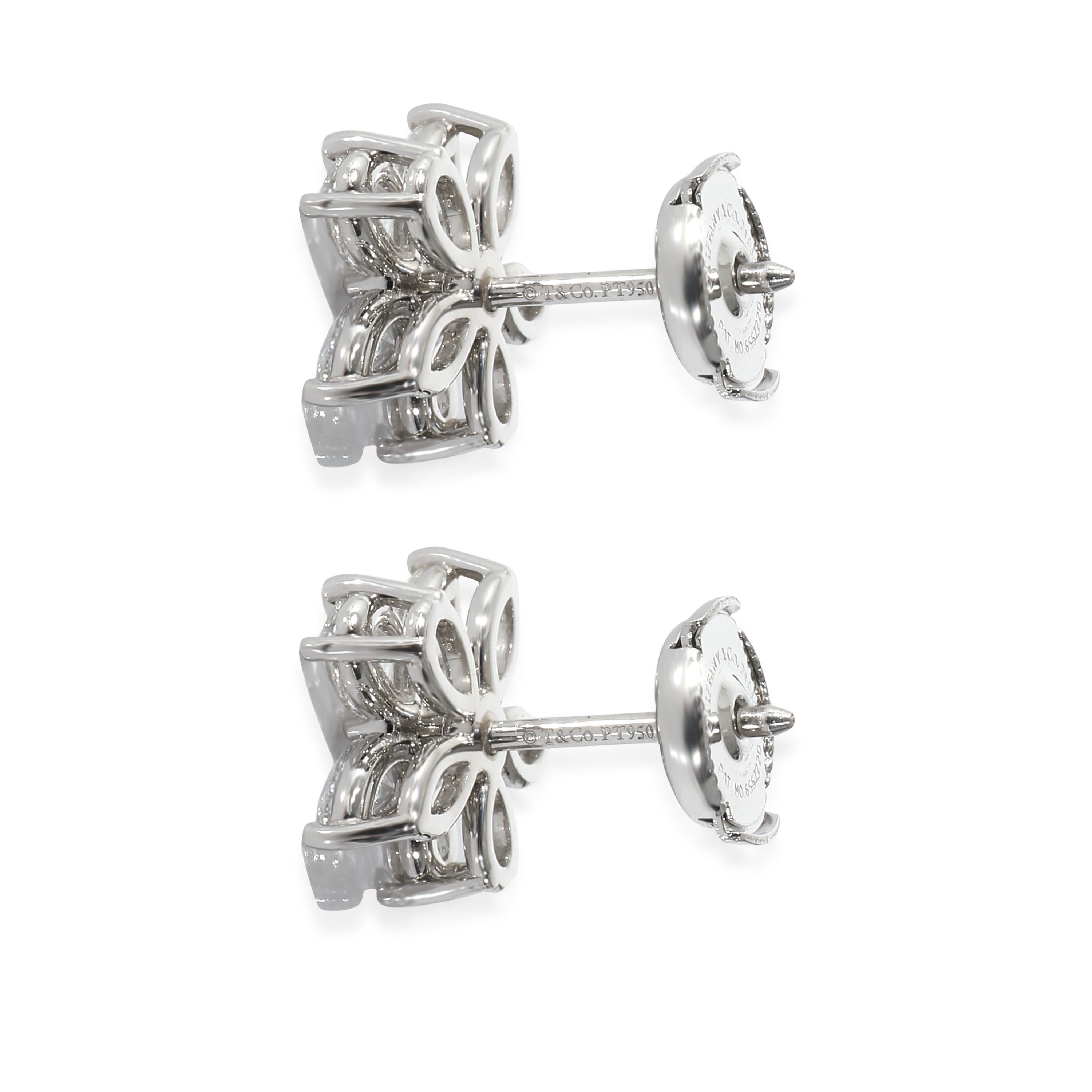 Tiffany & Co. Victoria Diamond Earrings in Platinum 1.77 CTW In Excellent Condition For Sale In New York, NY