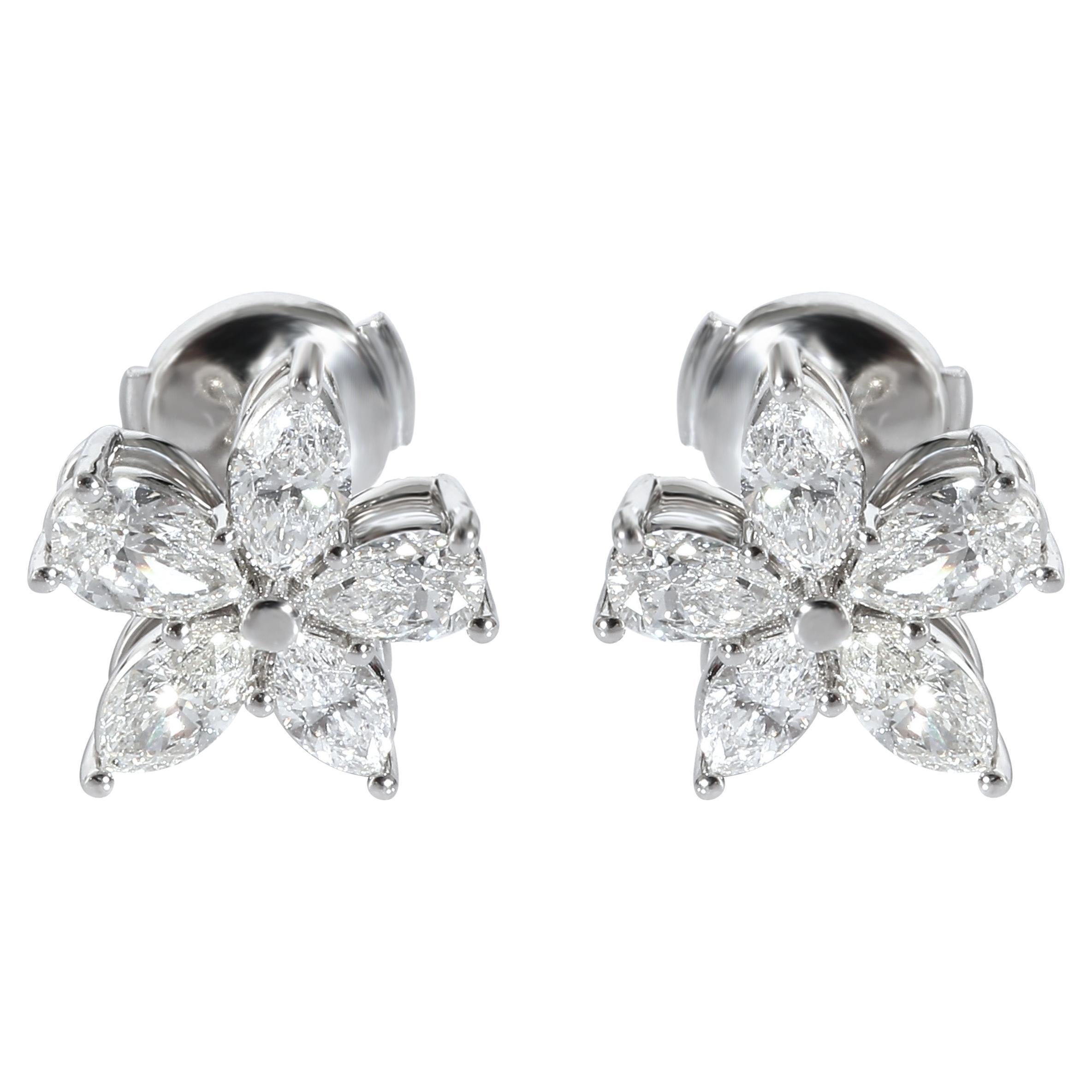 Tiffany & Co. Victoria Diamant-Ohrringe aus Platin 1,77 Karat