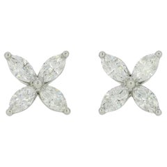 Tiffany & Co. Victoria Diamond Earrings Large Size 1.62 Carats 