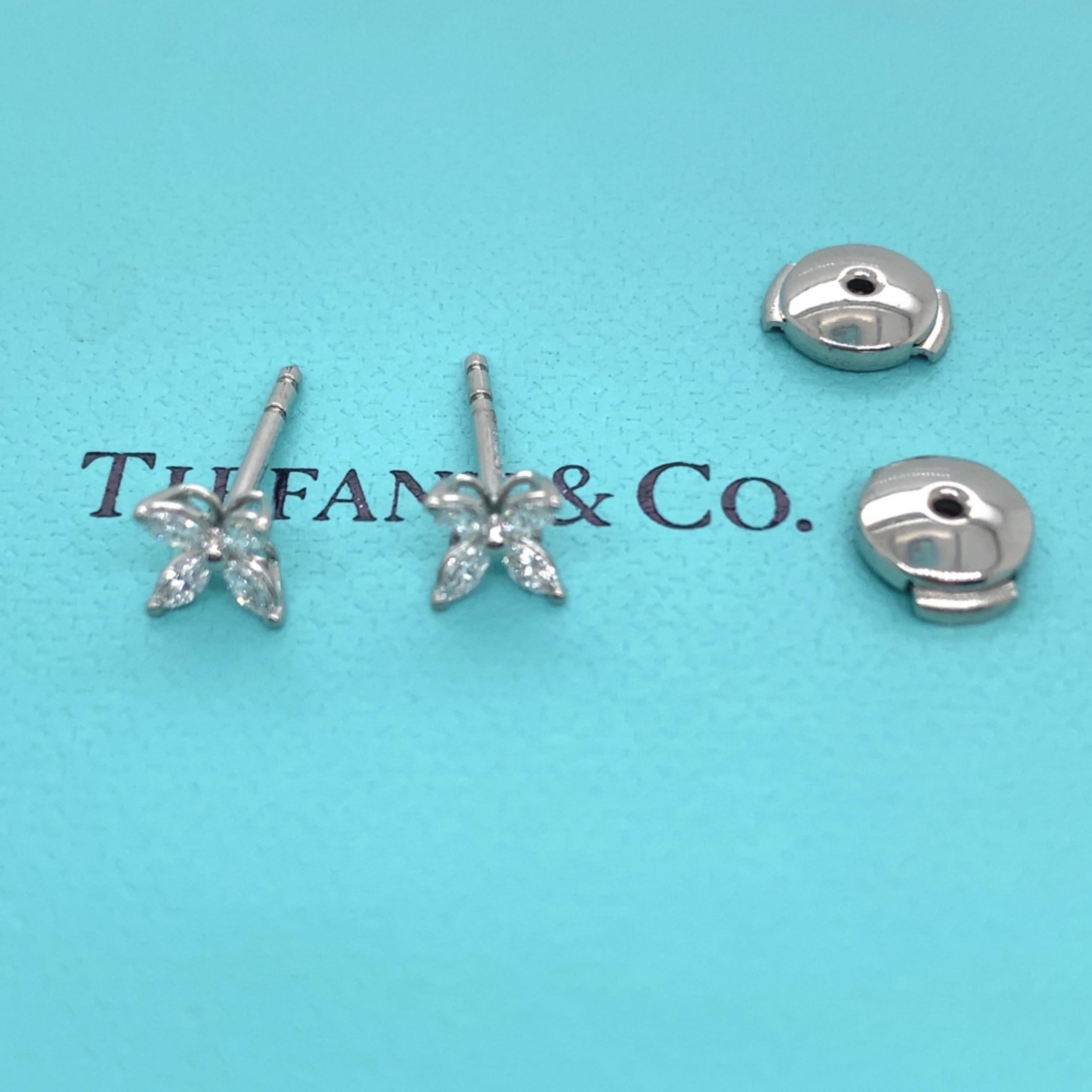 Tiffany & Co. Victoria Diamant-Ohrringe Platin Klein 0,64 Tcw 5