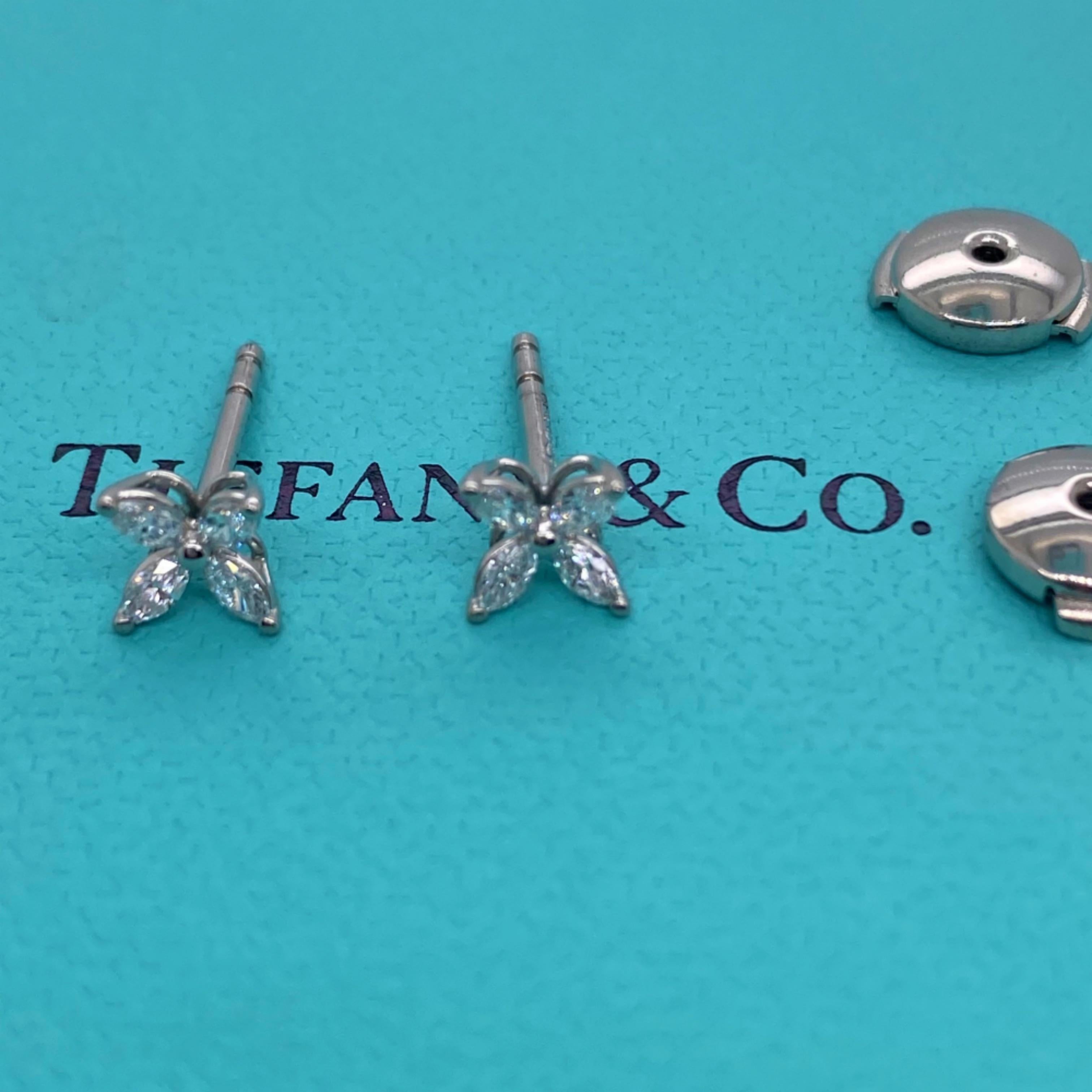 Tiffany & Co. Victoria Diamant-Ohrringe Platin Klein 0,64 Tcw Damen