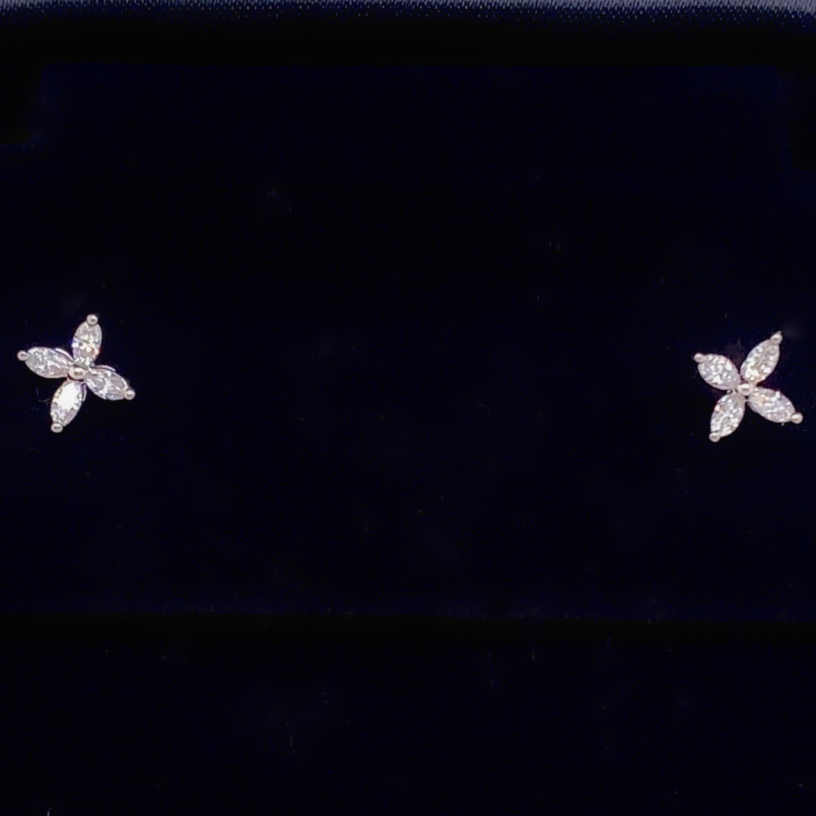 Tiffany & Co. Victoria Diamant-Ohrringe Platin Klein 0,64 Tcw 4