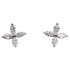 Tiffany & Co. Victoria Diamant-Ohrringe Platin Klein 0,64 Tcw