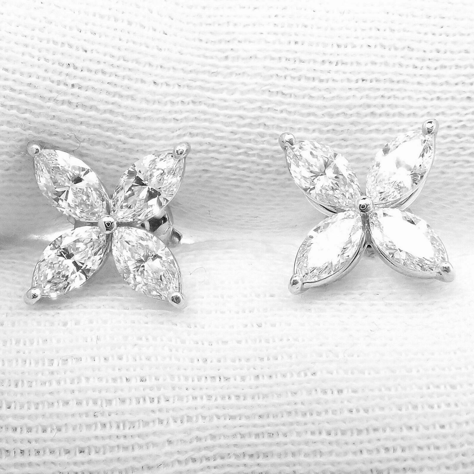 Tiffany & Co. Victoria Diamond Extra Large Platinum Stud Earrings 1