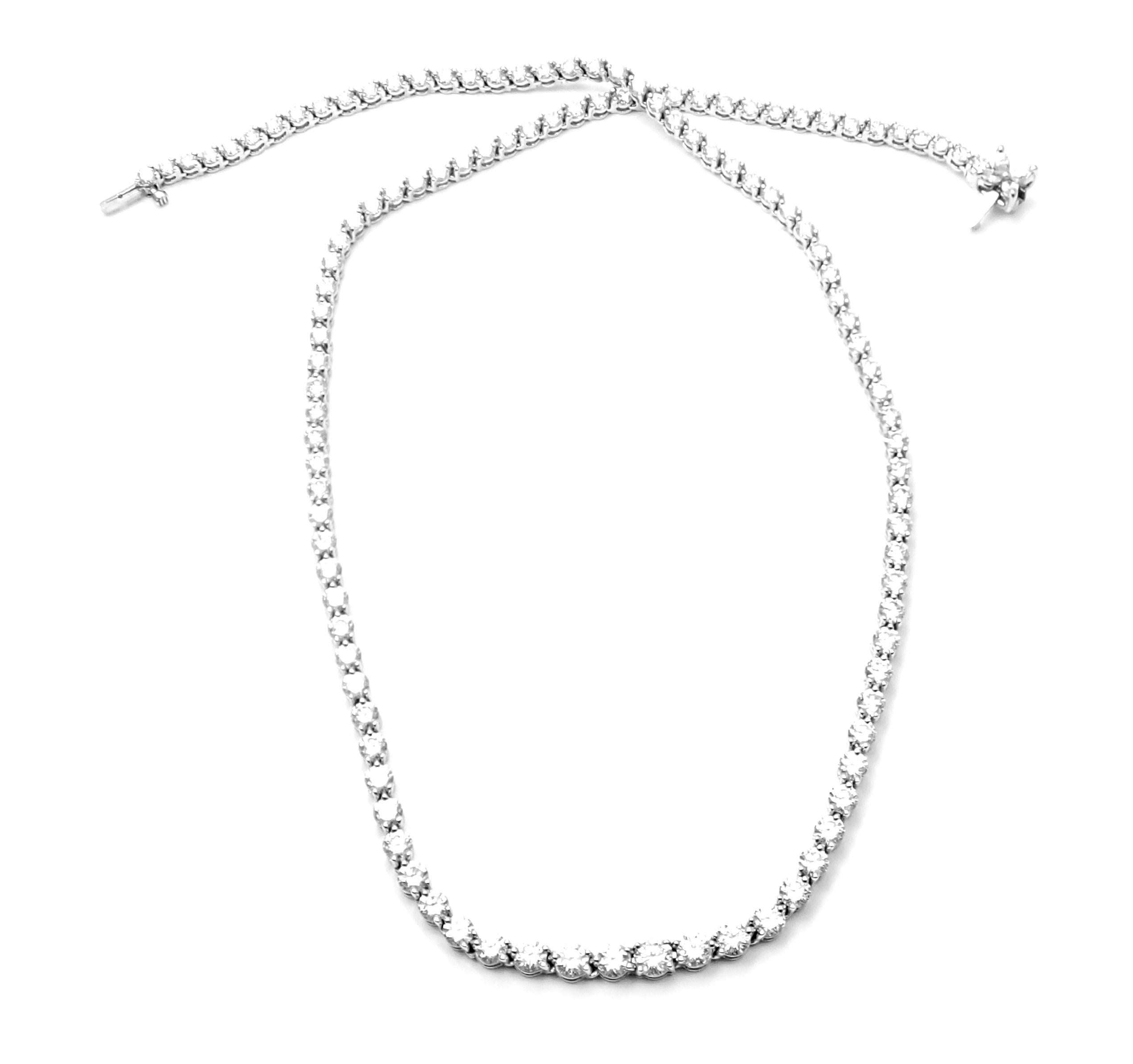 Women's or Men's Tiffany & Co. Victoria Diamond Graduated Line Platinum Necklace