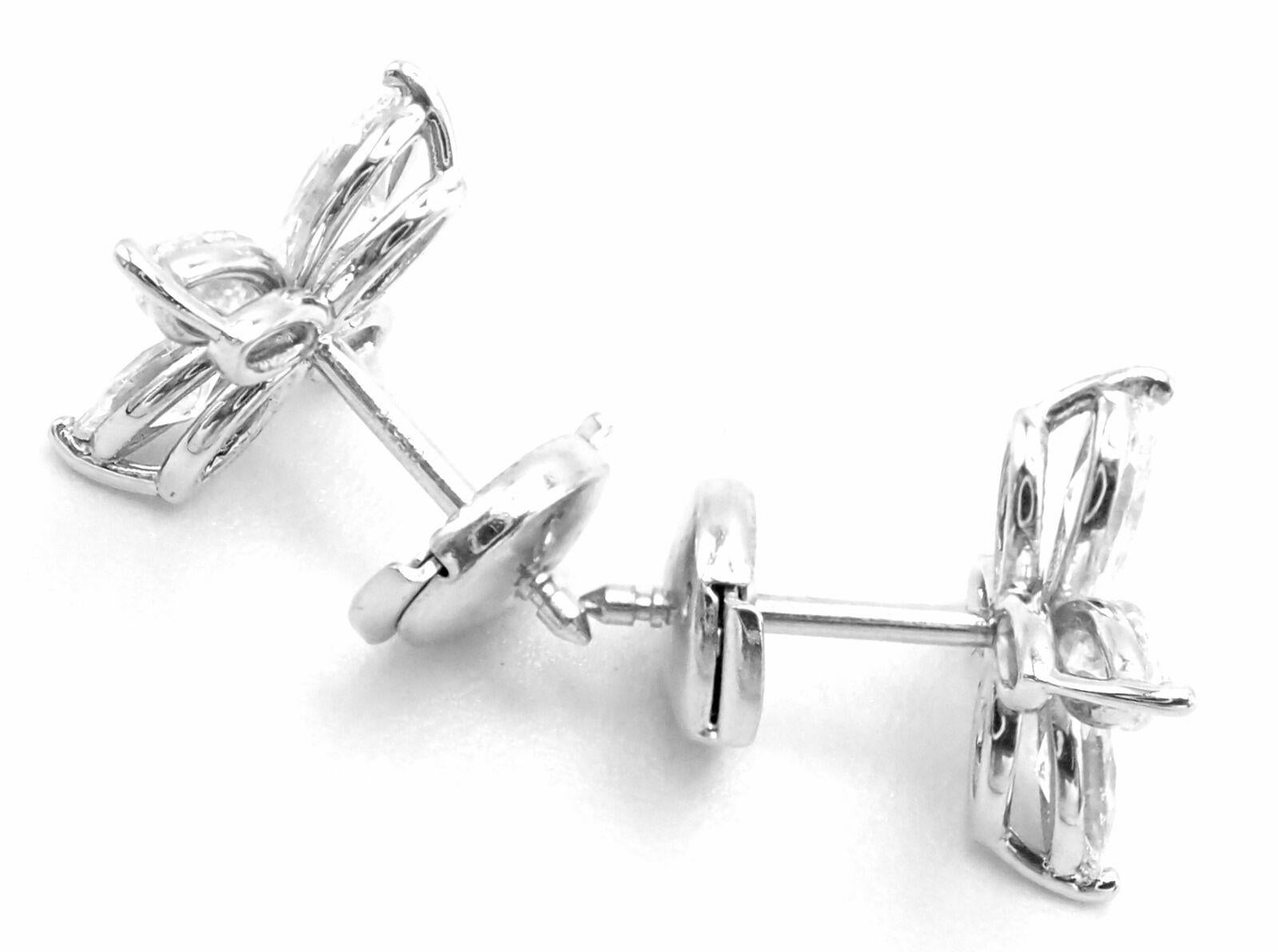 Tiffany & Co. Victoria Diamond Large Stud Platinum Earrings 2