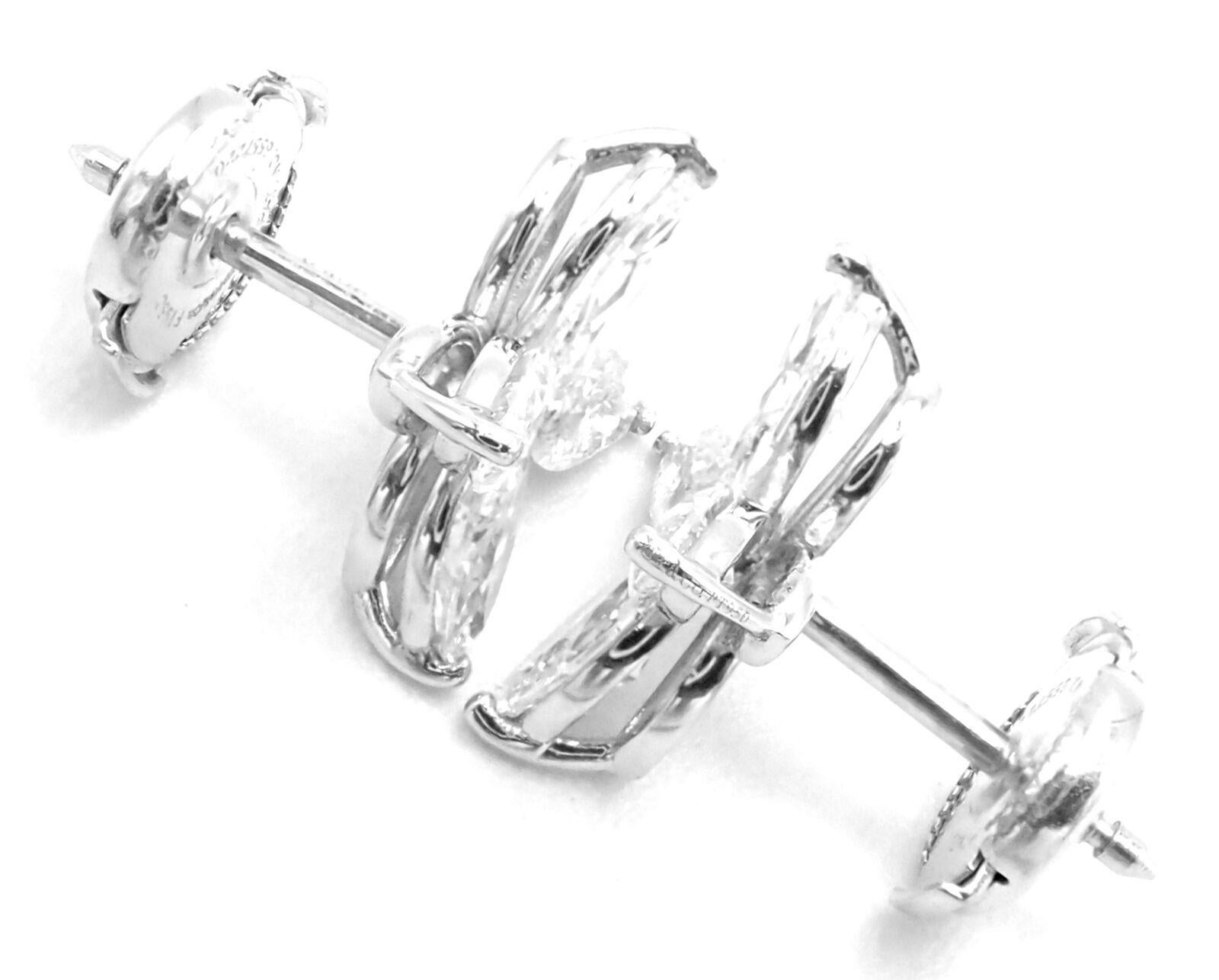Tiffany & Co. Victoria Diamond Large Stud Platinum Earrings 3