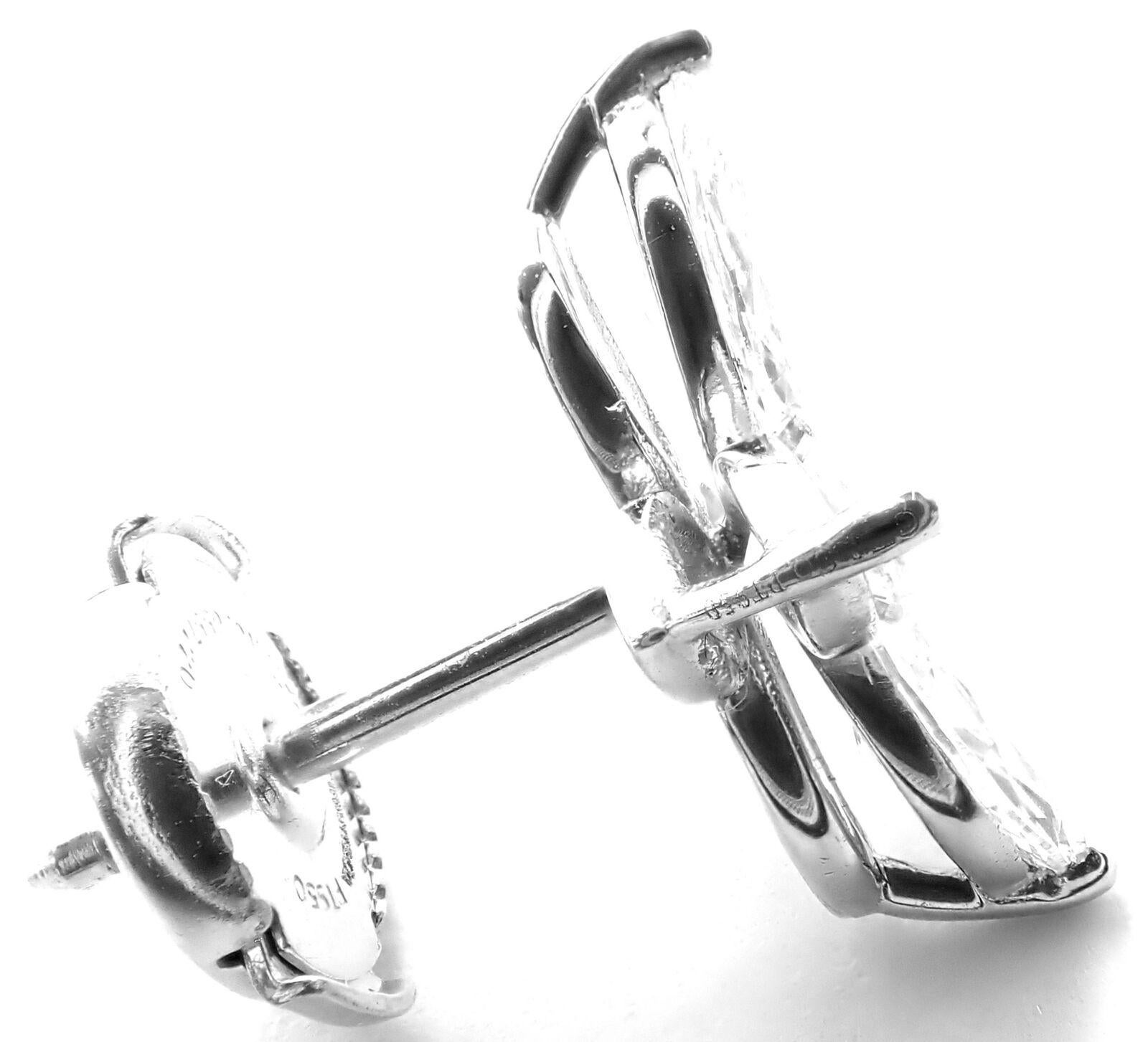 Marquise Cut Tiffany & Co. Victoria Diamond Large Stud Platinum Earrings