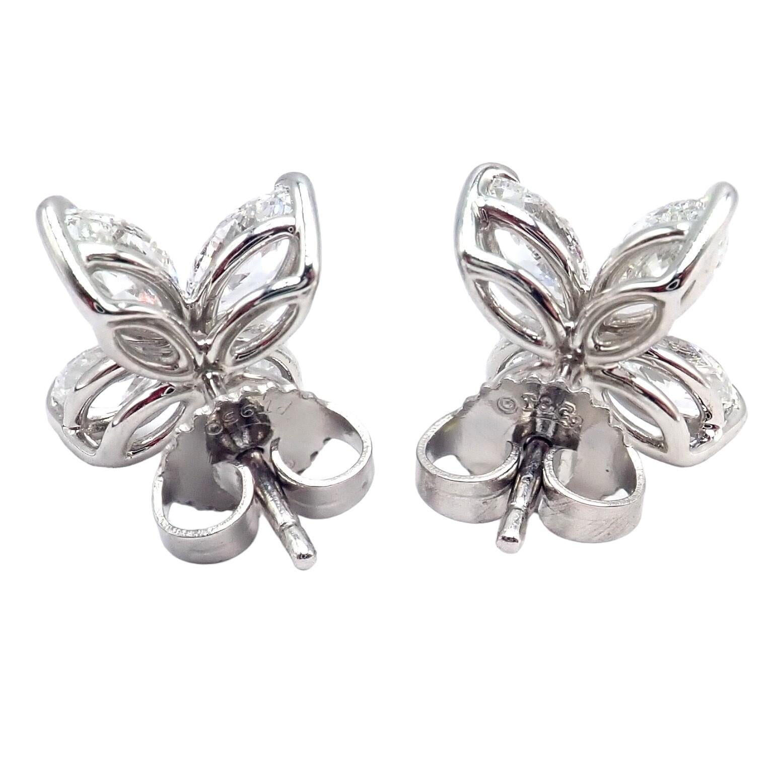 Pendientes de platino Tiffany & Co Victoria Diamond Large Stud en venta 3