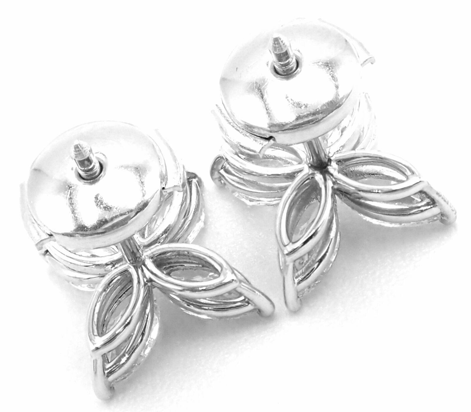 Tiffany & Co. Victoria Diamond Large Stud Platinum Earrings 1
