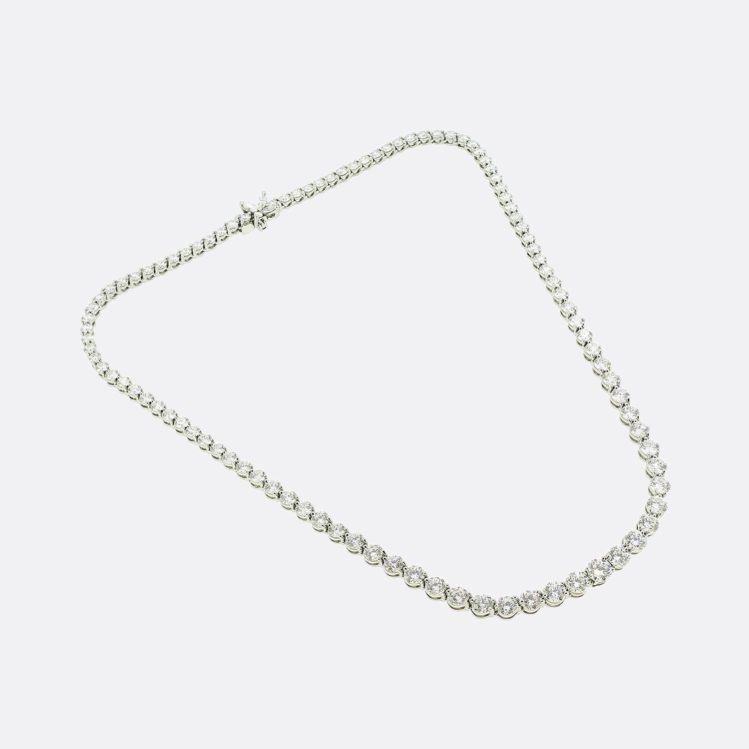 Women's or Men's Tiffany & Co. Victoria Diamond Line Necklace For Sale