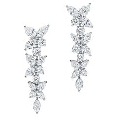 Tiffany & Co. Victoria Diamond Mixed Cluster Drop Earrings