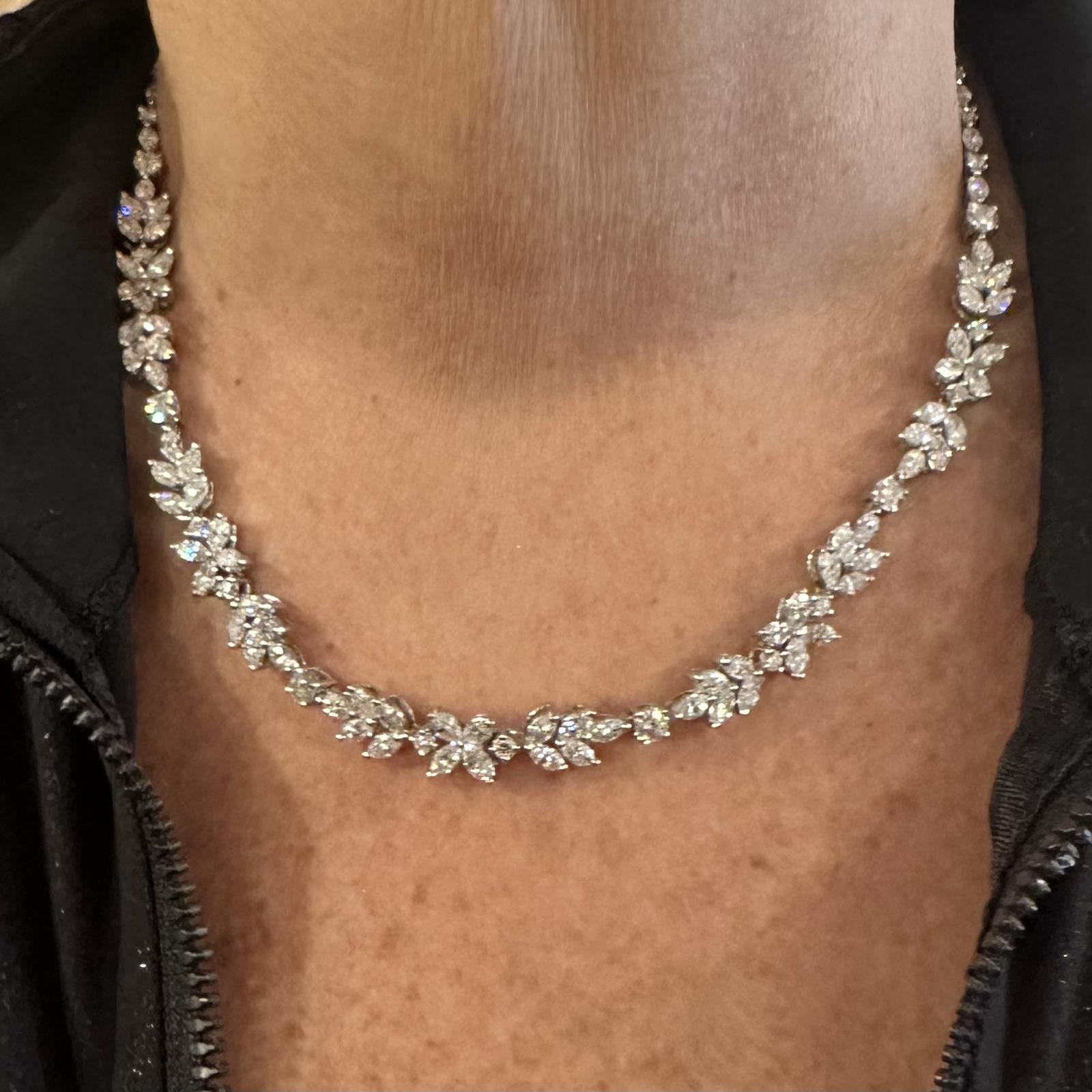 Tiffany & Co. Collana in platino con diamanti misti Victoria Co. in vendita 9