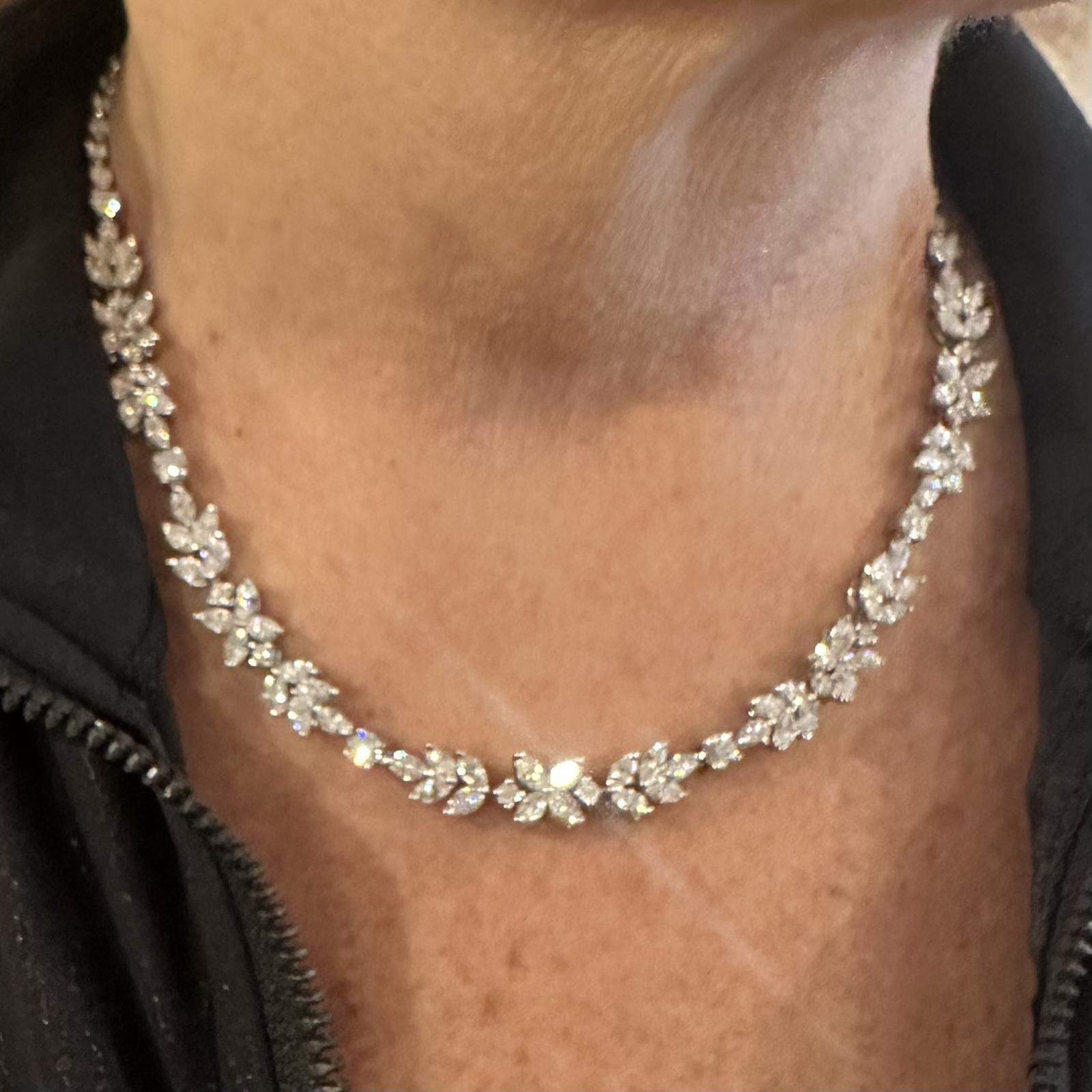 Tiffany & Co. Collana in platino con diamanti misti Victoria Co. in vendita 10