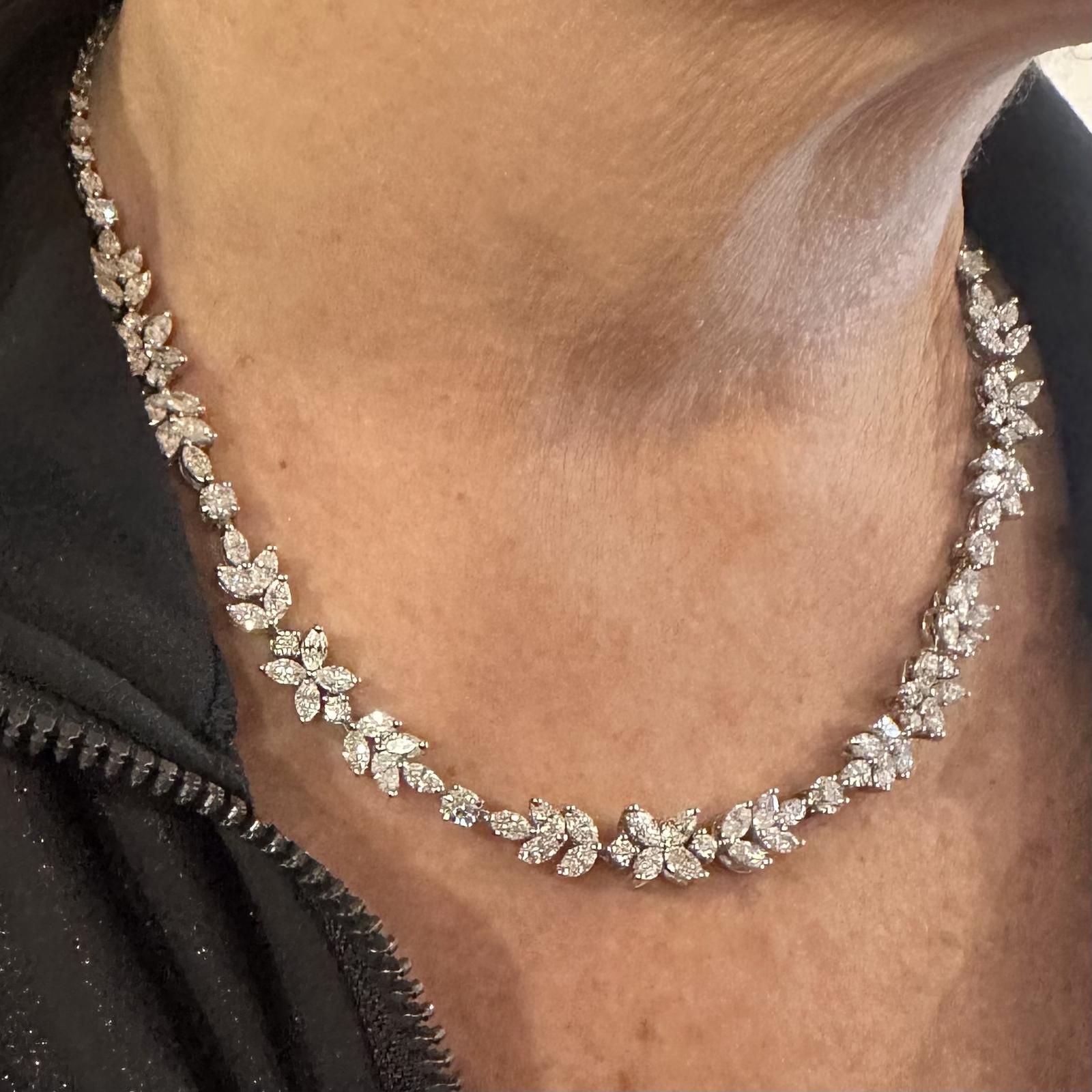 Tiffany & Co. Collana in platino con diamanti misti Victoria Co. in vendita 11
