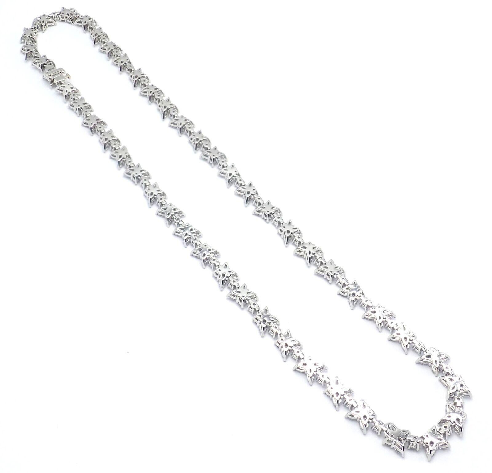 Women's or Men's Tiffany & Co Victoria Diamond Mixed Cluster Platinum Necklace