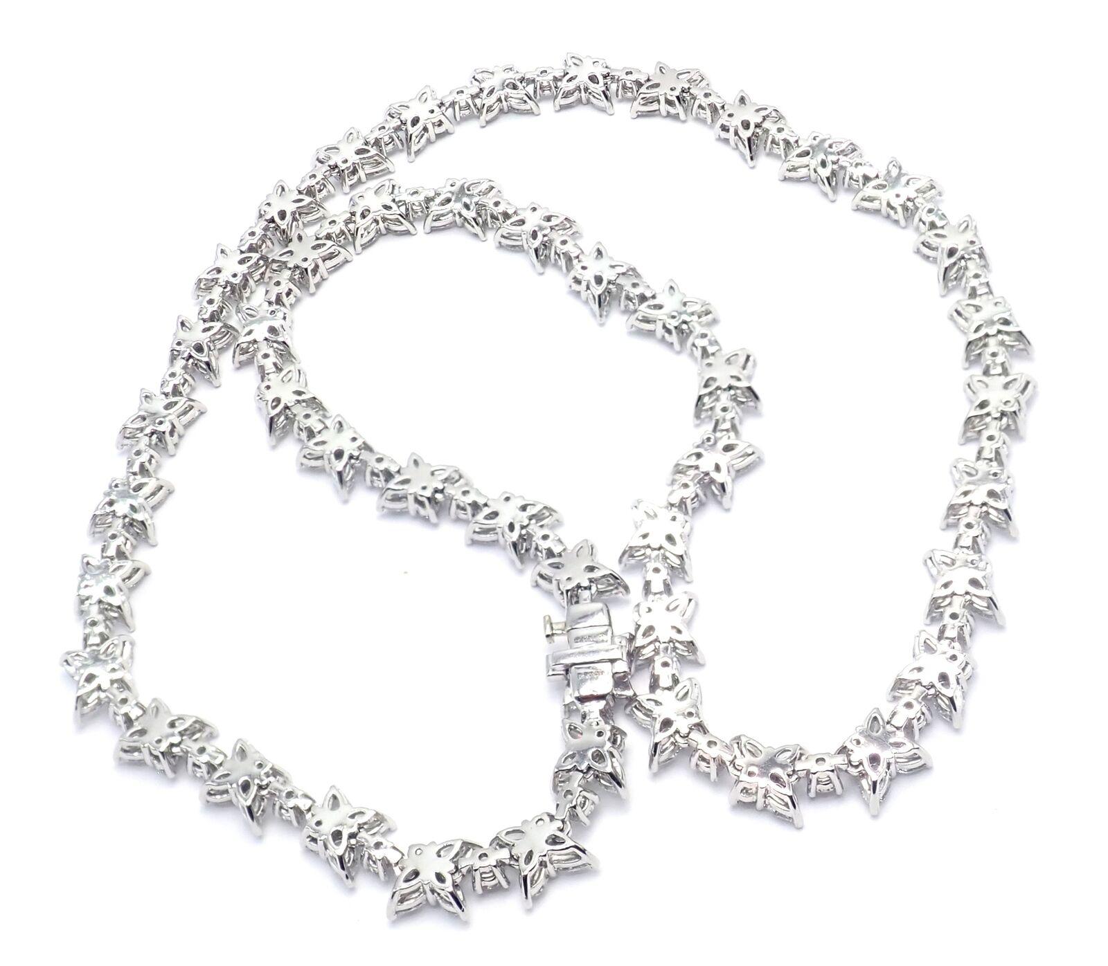 Tiffany & Co Victoria Diamond Mixed Cluster Platinum Necklace 1