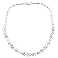 Tiffany & Co Victoria Diamond Mixed Cluster Platinum Necklace