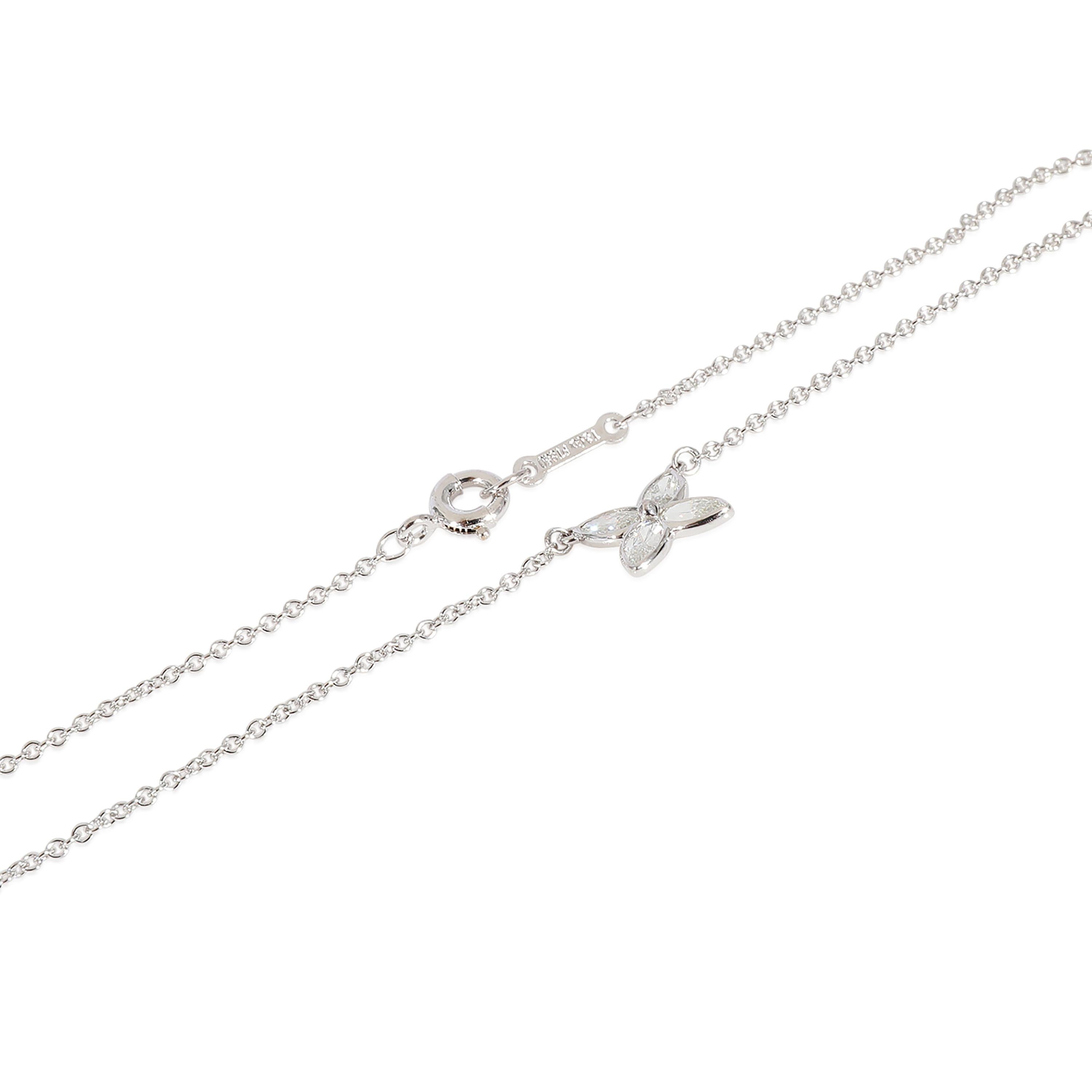Tiffany & Co. Victoria Diamond Pendant in Platinum 0.32 CTW In Excellent Condition In New York, NY