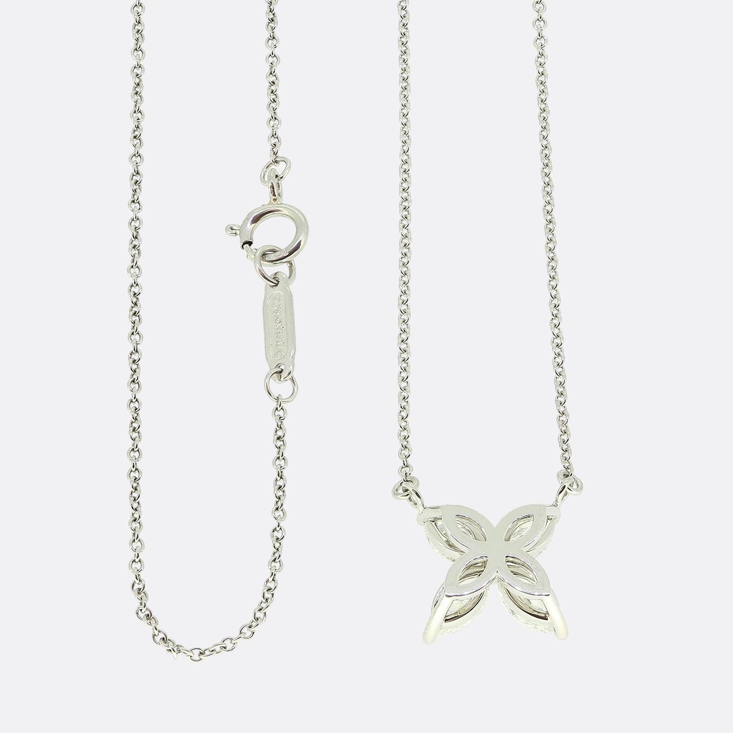 Marquise Cut Tiffany & Co. Victoria Diamond Pendant Necklace For Sale