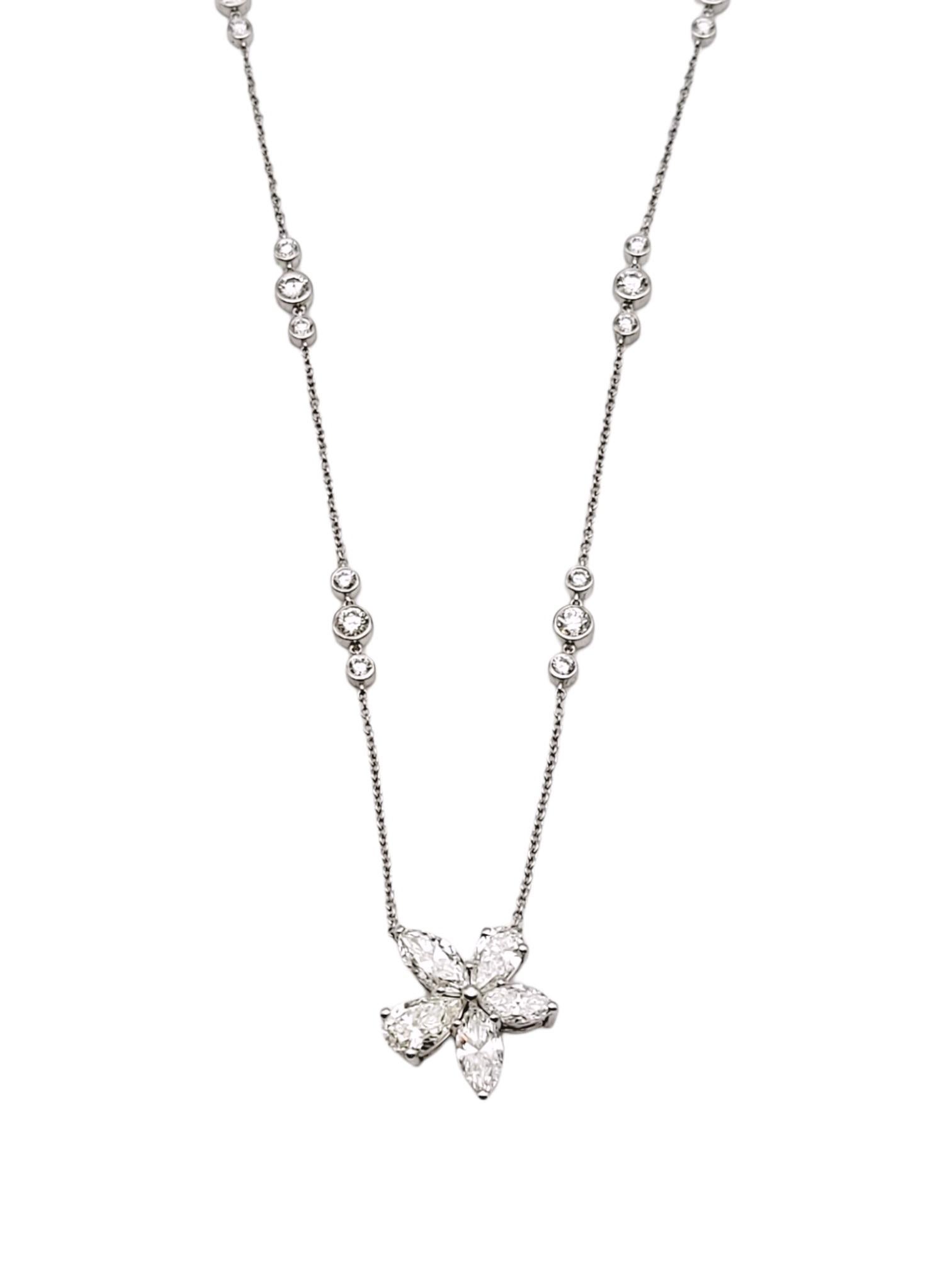 Tiffany & Co. Victoria Diamond Pendant Necklace in Platinum Extra Large, Station 2