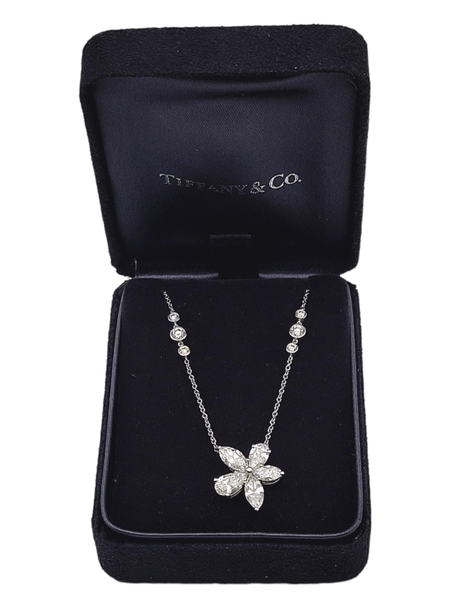 Tiffany & Co. Victoria Diamond Pendant Necklace in Platinum Extra Large, Station 6