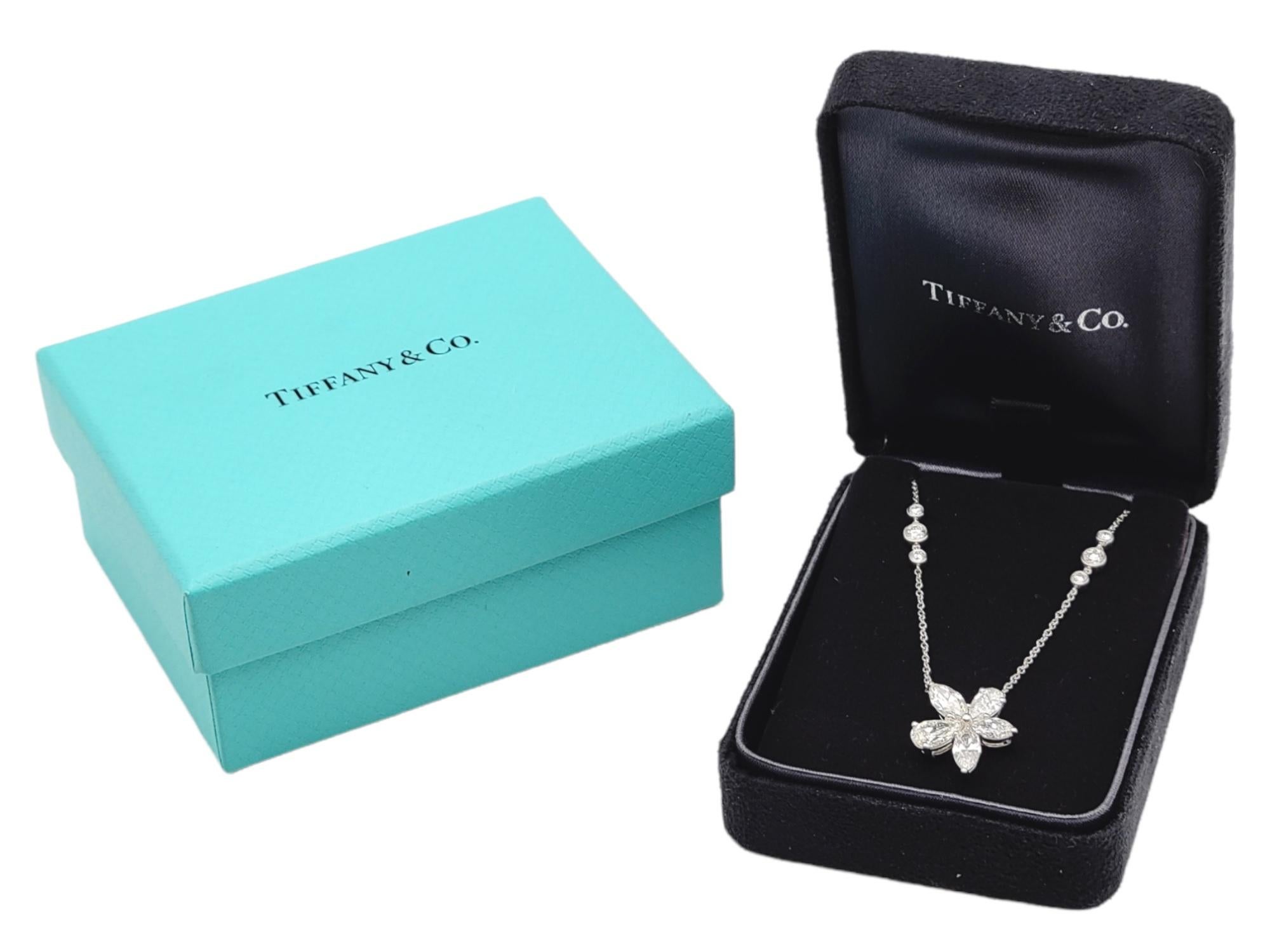 Tiffany & Co. Victoria Diamond Pendant Necklace in Platinum Extra Large, Station 7