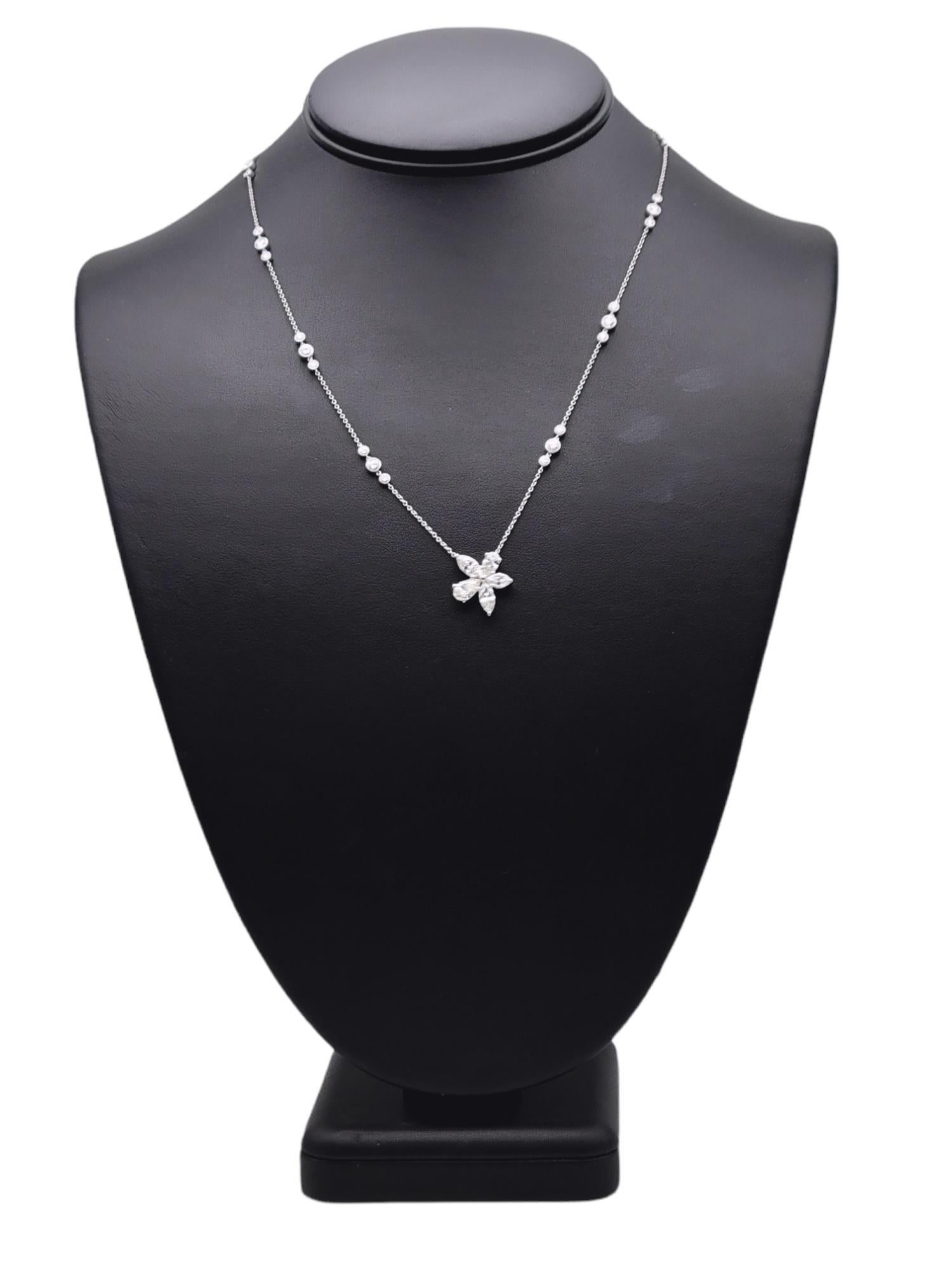 Tiffany & Co. Victoria Diamond Pendant Necklace in Platinum Extra Large, Station 9