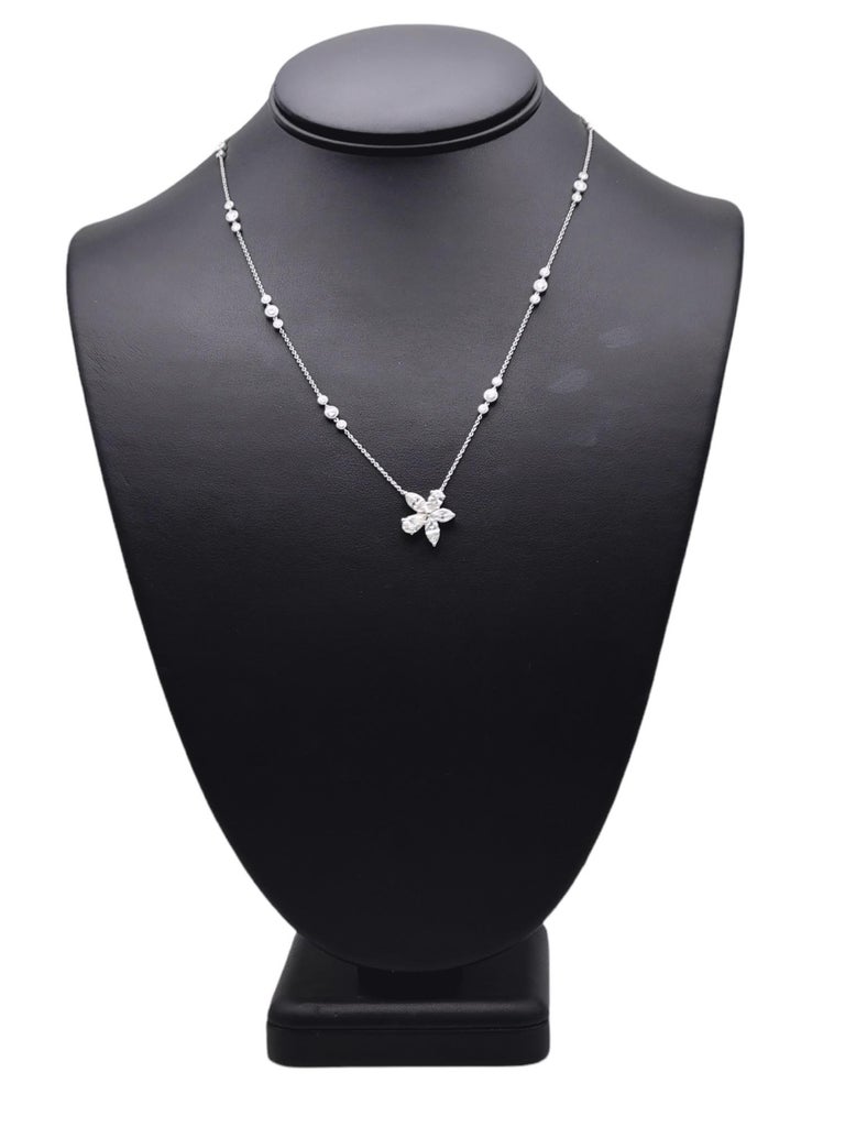 Tiffany and Co. Victoria Diamond Pendant Necklace in Platinum Extra