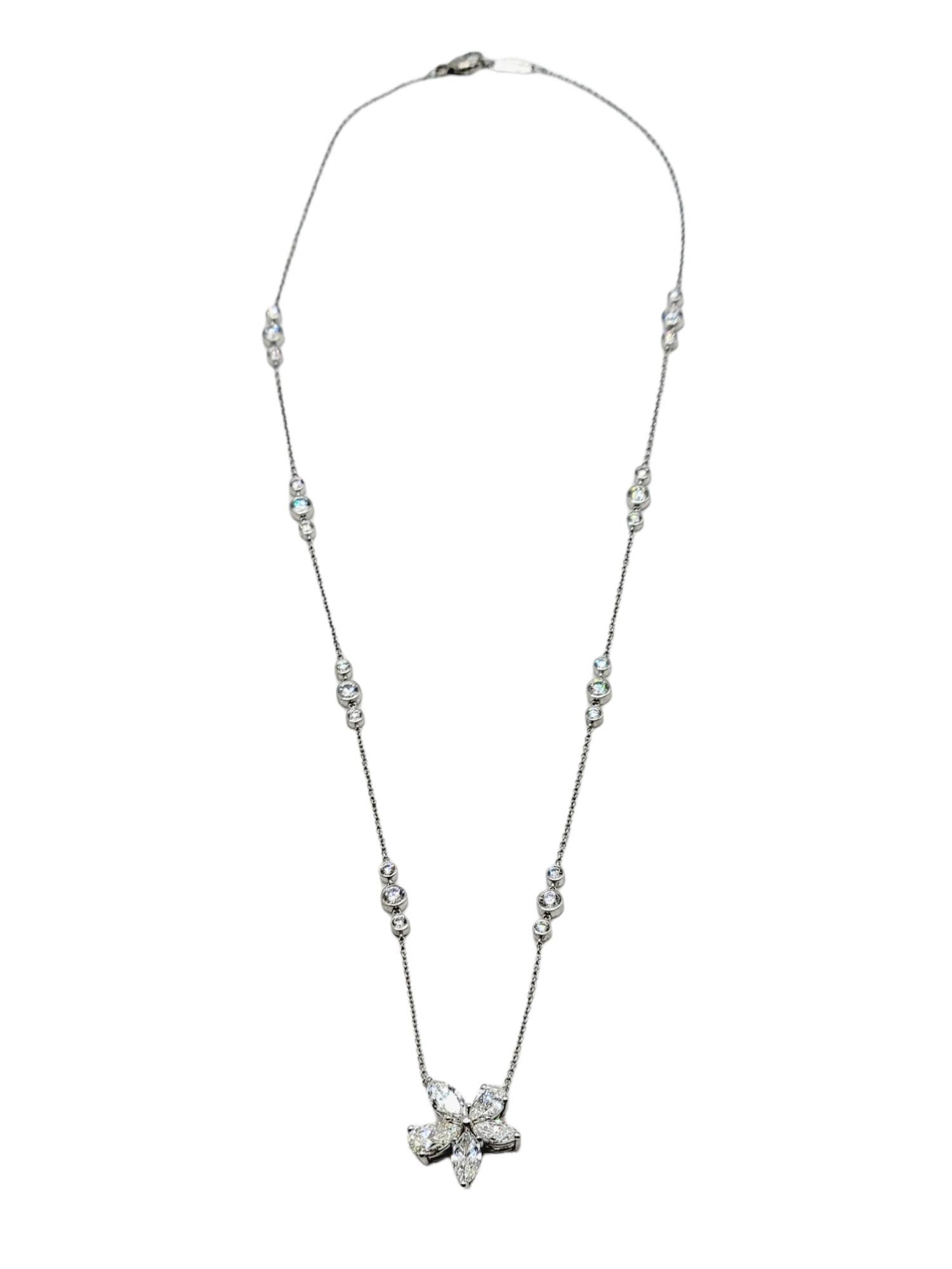 Tiffany & Co. Victoria Diamond Pendant Necklace in Platinum Extra Large, Station 5