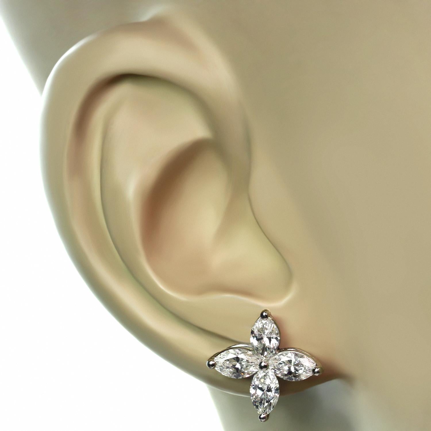 tiffany victoria cluster earrings